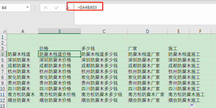 Excel批量生成偽原創(chuàng)文章